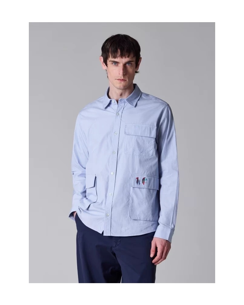 Barbour x Paul Smith Swale shirt mid blue