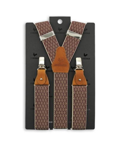 Sir Redman Bretels Don Diamond bordeauxrood/beige