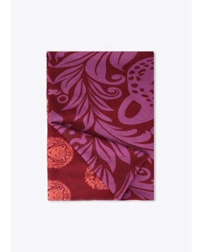 Lola Casademunt Tiger medallion scarf orange/pink