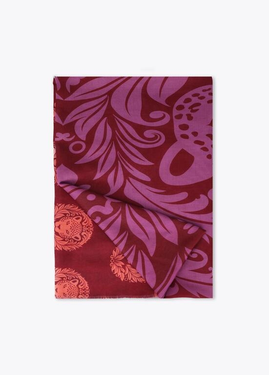 Lola Casademunt Tiger medallion scarf orange/pink