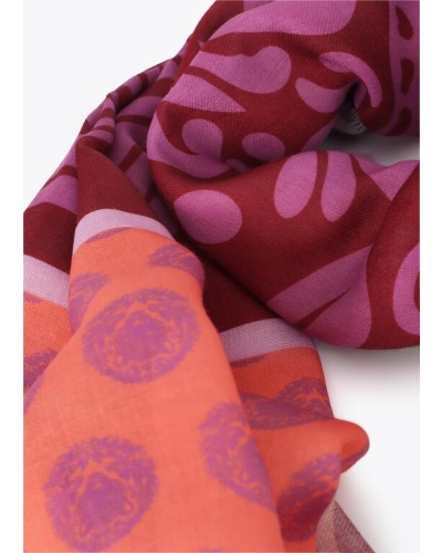 Lola Casademunt Tiger medallion scarf orange/pink