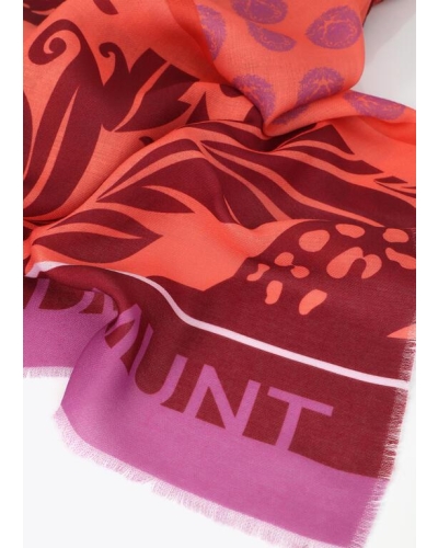 Lola Casademunt Tiger medallion scarf orange/pink