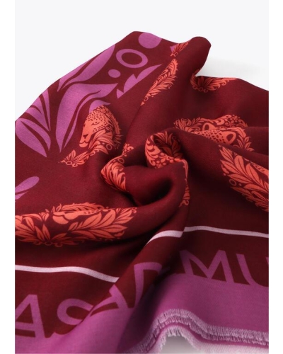 Lola Casademunt Tiger medallion scarf orange/pink