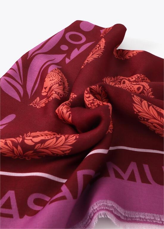 Lola Casademunt Tiger medallion scarf orange/pink
