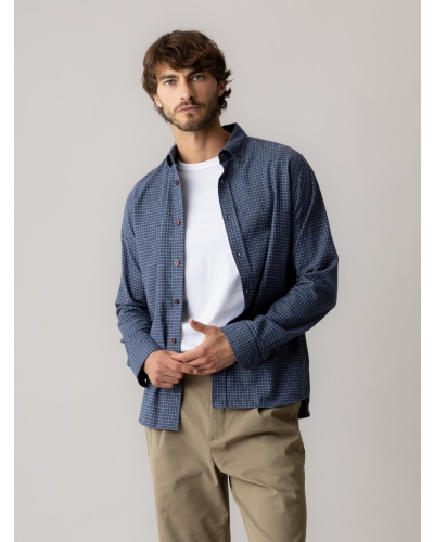 Mos Mosh Gallery Marco flannel shirt navy check