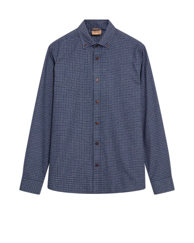Mos Mosh Gallery Marco flannel shirt navy check