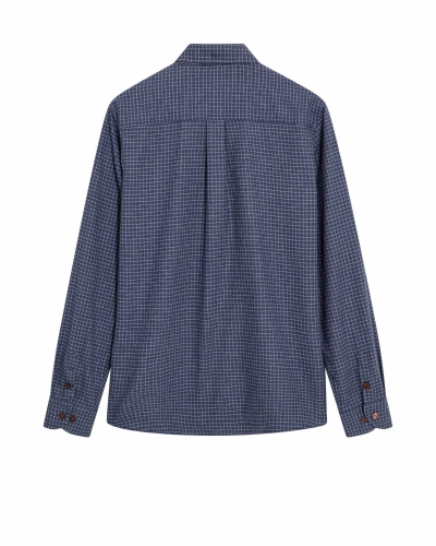 Mos Mosh Gallery Marco flannel shirt navy check