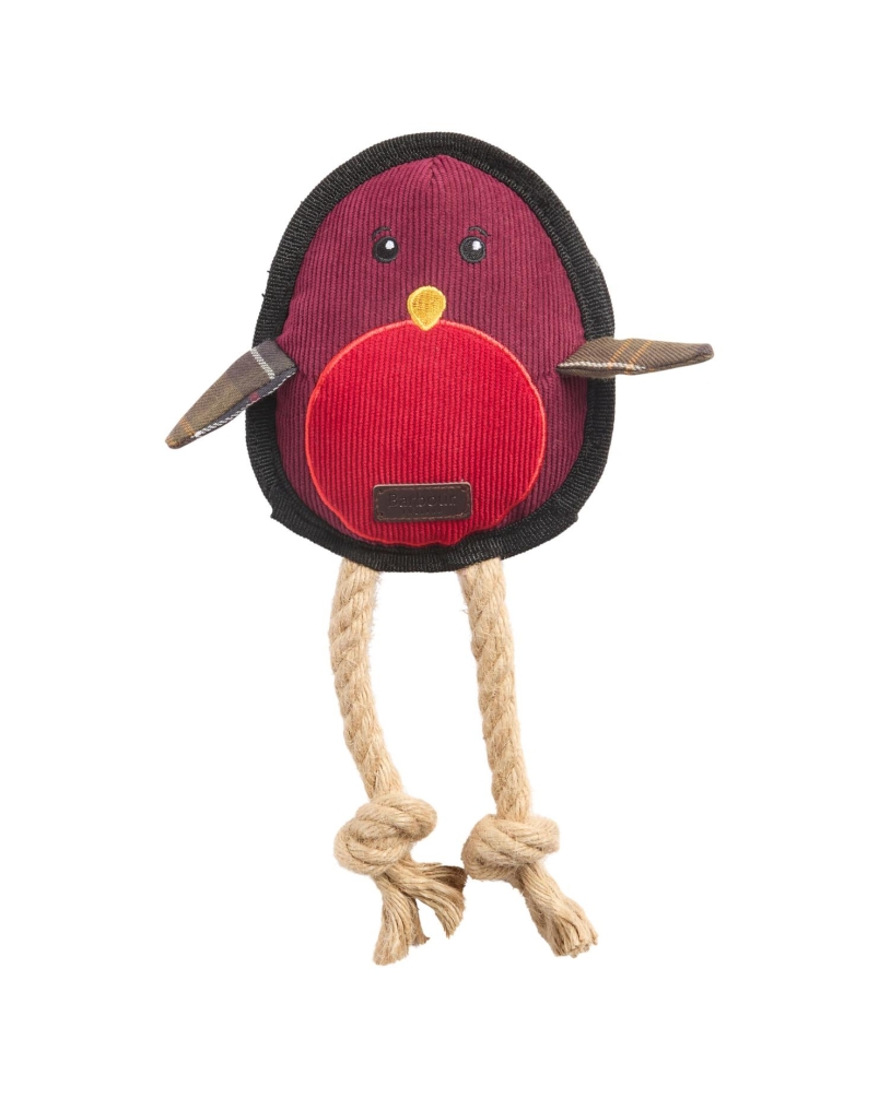 Barbour Dog christmas Robin toy br49 brown/red