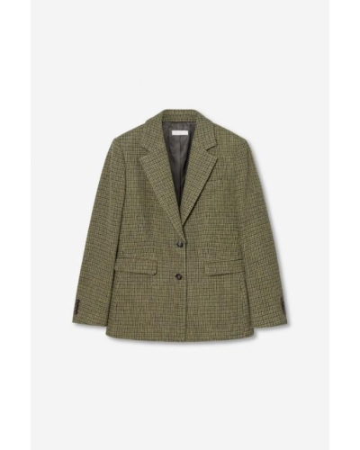 Camilla Pihl Brook Houndstooth blazer green houndstooth