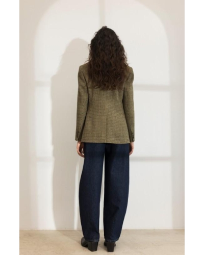 Camilla Pihl Brook Houndstooth blazer green houndstooth