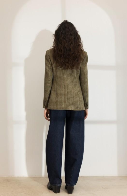 Camilla Pihl Brook Houndstooth blazer green houndstooth
