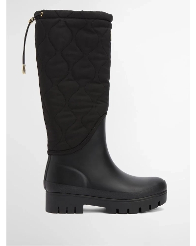 Barbour Marine quilted tall welly black black/olive