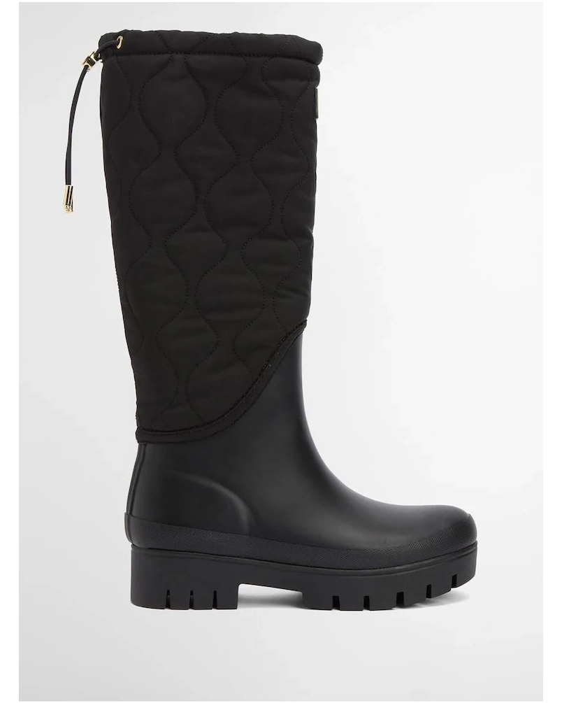 Barbour Marine quilted tall welly black black/olive