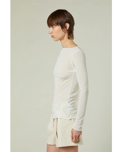 Daniele Fiesoli Cashmere Boatneck Top Slimfit off white