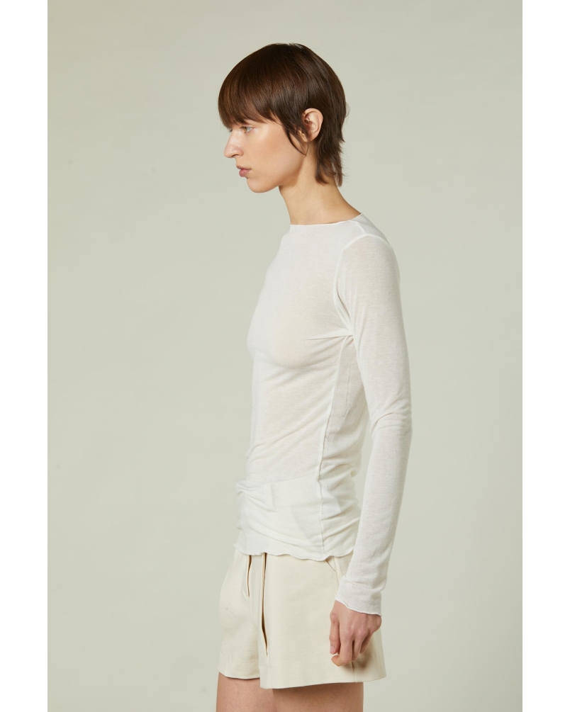 Daniele Fiesoli Cashmere Boatneck Top Slimfit off white