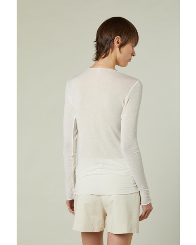 Daniele Fiesoli Cashmere Boatneck Top Slimfit off white