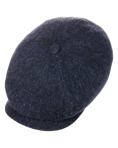 Stetson Hatteras wool herringbone dark navy