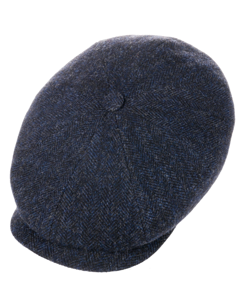 Stetson Hatteras wool herringbone dark navy