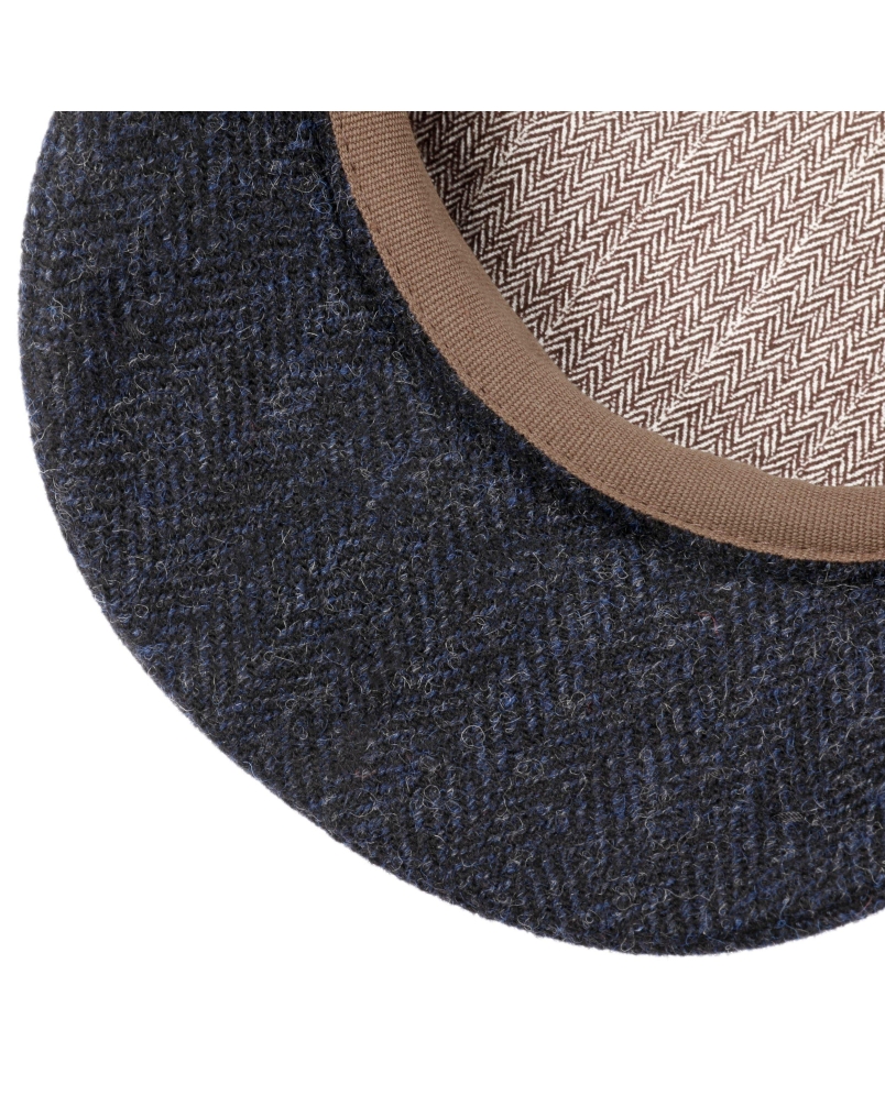 Stetson Hatteras wool herringbone dark navy
