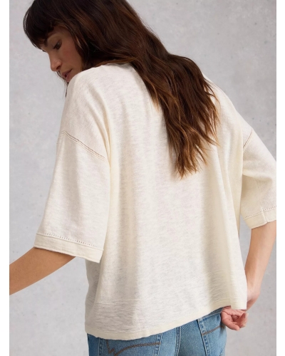 White Stuff Kate linen top nat white