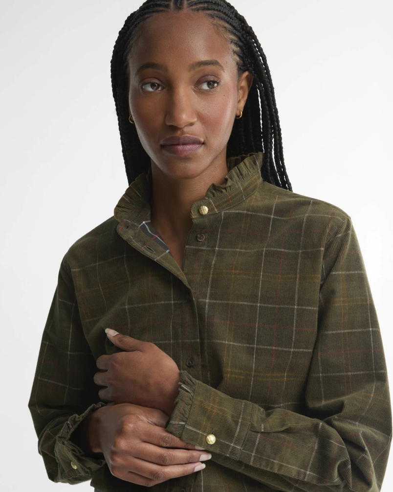 Barbour Shae tartan relaxed shirt sage/classic tartan