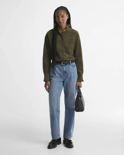 Barbour Shae tartan relaxed shirt sage/classic tartan