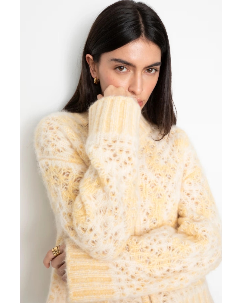 Camilla Pihl Briana zip knit light yellow light yellow