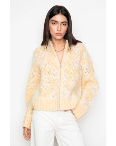 Camilla Pihl Briana zip knit light yellow light yellow