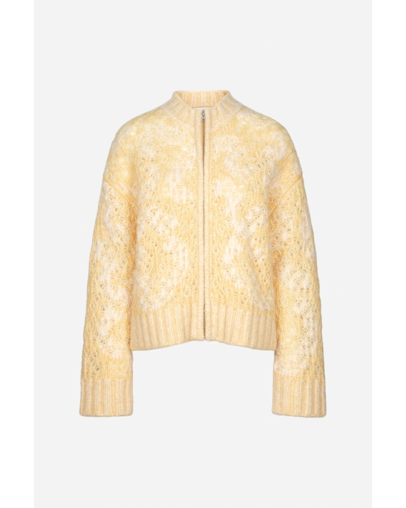 Camilla Pihl Briana zip knit light yellow light yellow