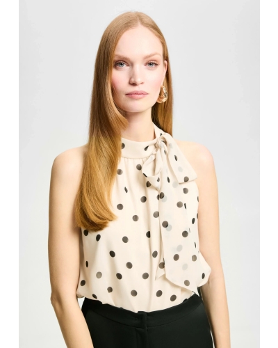 Swing Tie-top with polka dots champagne beige/black