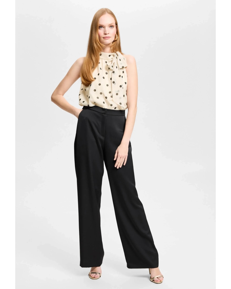 Swing Tie-top with polka dots champagne beige/black