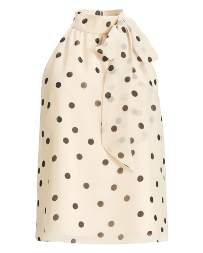 Swing Tie-top with polka dots champagne beige/black