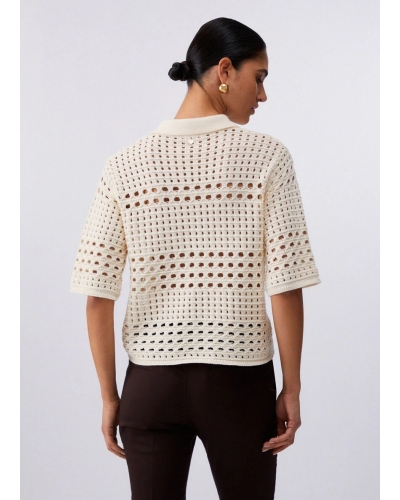 Liu Jo Crochet cardigan white wol
