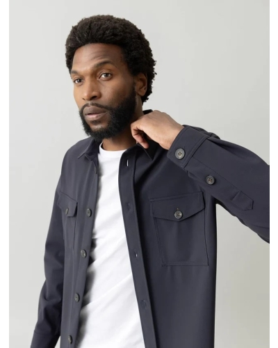 Mos Mosh Gallery Birk Traver overshirt navy navy