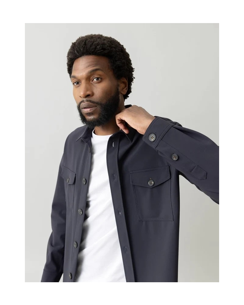 Mos Mosh Gallery Birk Traver overshirt navy navy