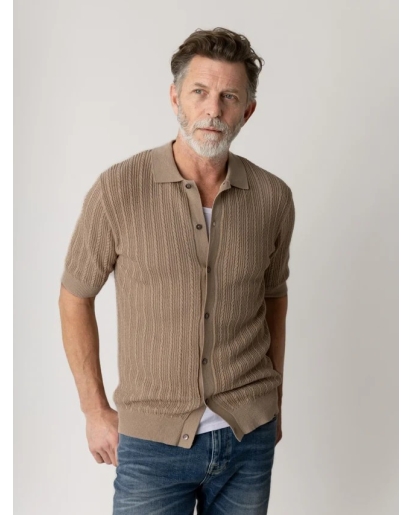 MOS MOSH GALLERY Mos Mosh Gallery Dario polo knit dune