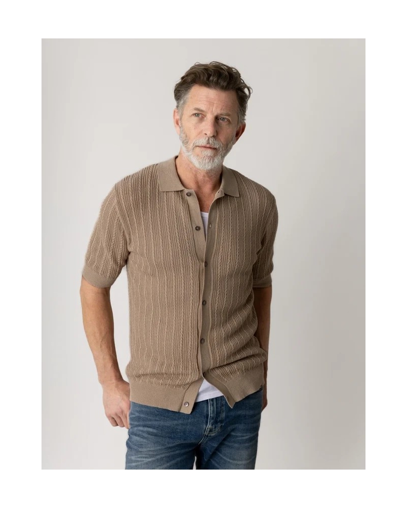 Mos Mosh Gallery Dario polo knit dune dune