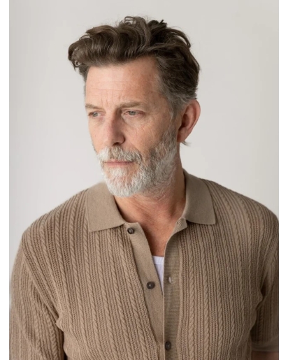 MOS MOSH GALLERY Mos Mosh Gallery Dario polo knit dune