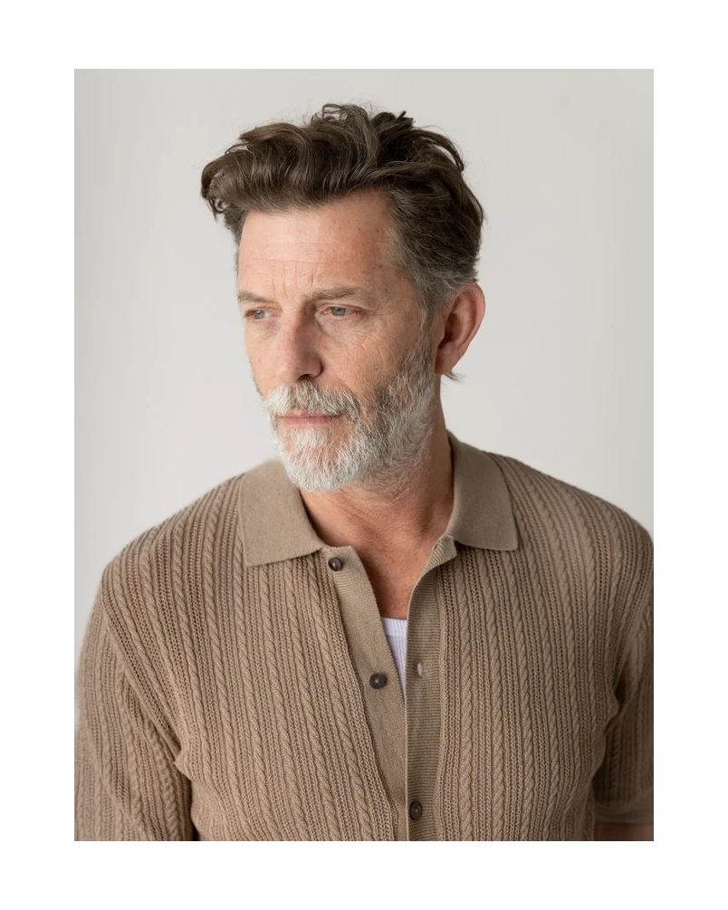 Mos Mosh Gallery Dario polo knit dune dune