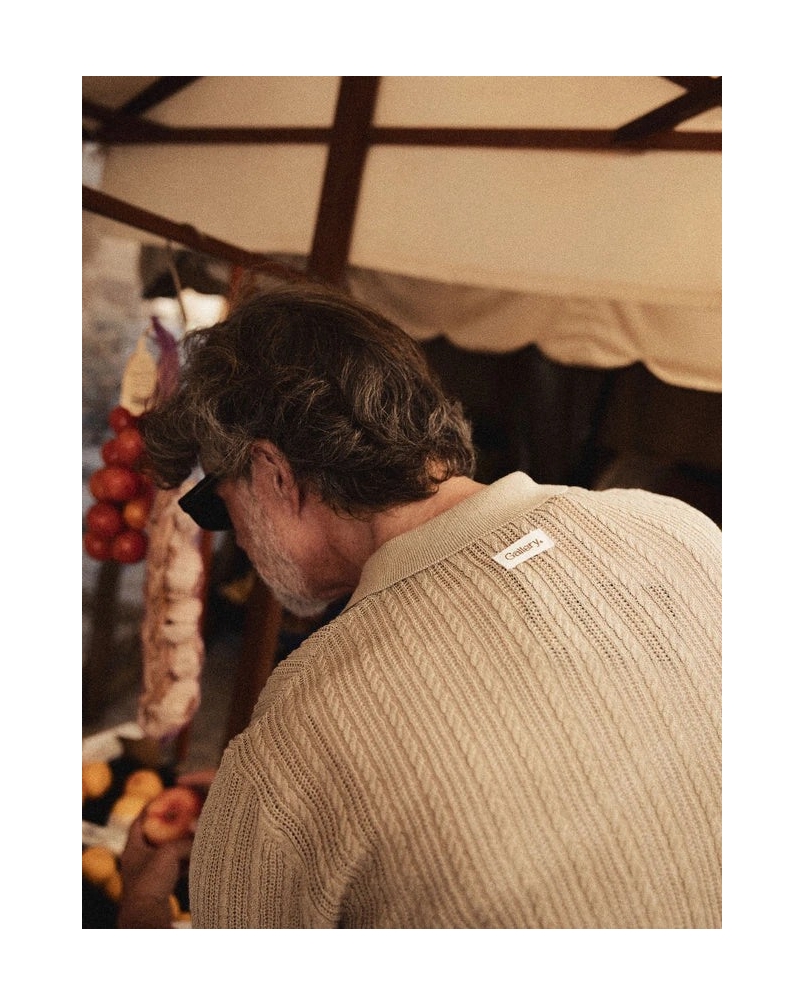 Mos Mosh Gallery Dario polo knit dune dune