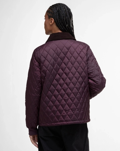 Barbour Marla quilted jacket black/cherry/dbrown/mtartan