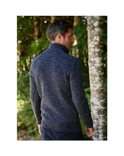 FISHERMAN OUT OF IRELAND Fisherman Toggle sweater navy slate