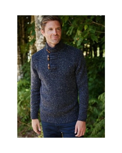 Fisherman Toggle sweater navy slate navy slate