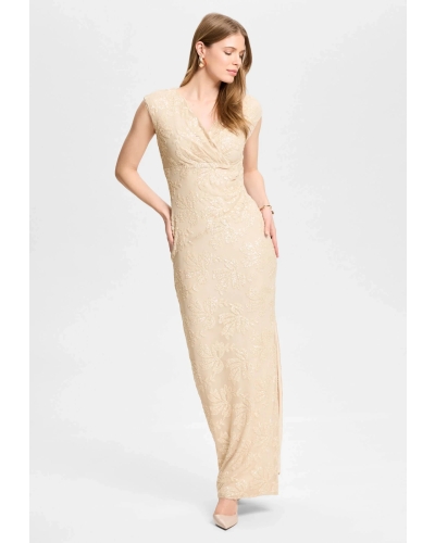 Swing Figure-hugging evening dress champgne beige