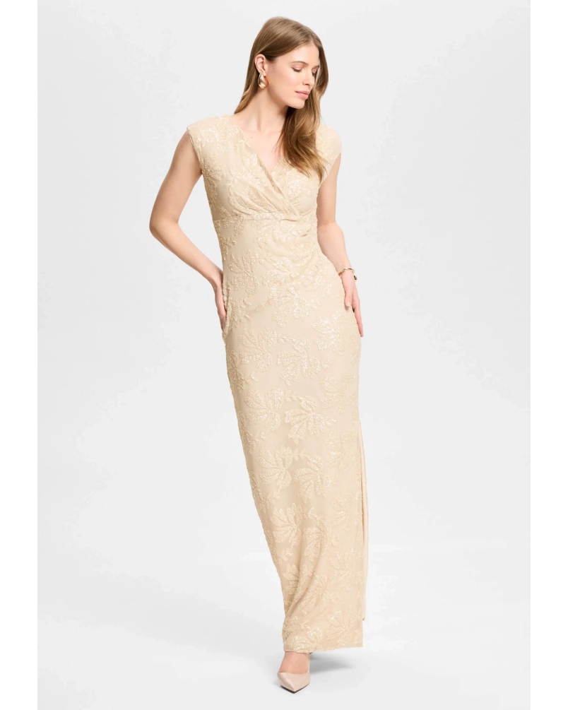 Swing Figure-hugging evening dress champgne beige