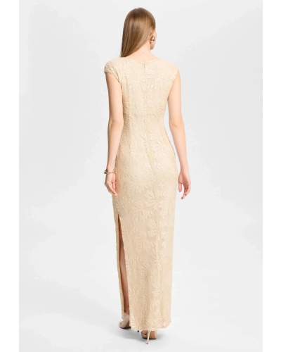 Swing Figure-hugging evening dress champgne beige