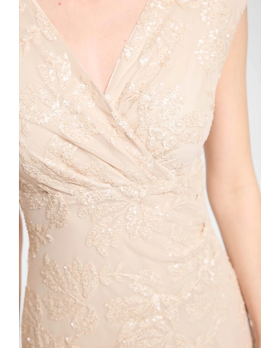 Swing Figure-hugging evening dress champgne beige