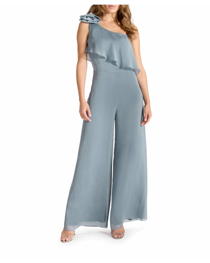 SWING Swing One-shoulder jumpsuit ice blue