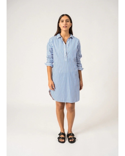 Saint James Benedicte II shirt dress meer/blan/basket