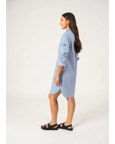 Saint James Benedicte II shirt dress meer/blan/basket